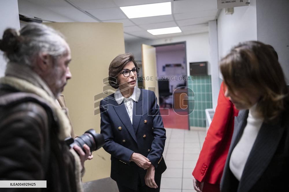 Visit By Rachida Dati And Aurore Berge At Central Police Station - Paris