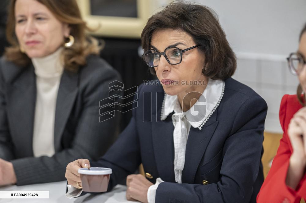 Visit By Rachida Dati And Aurore Berge At Central Police Station - Paris