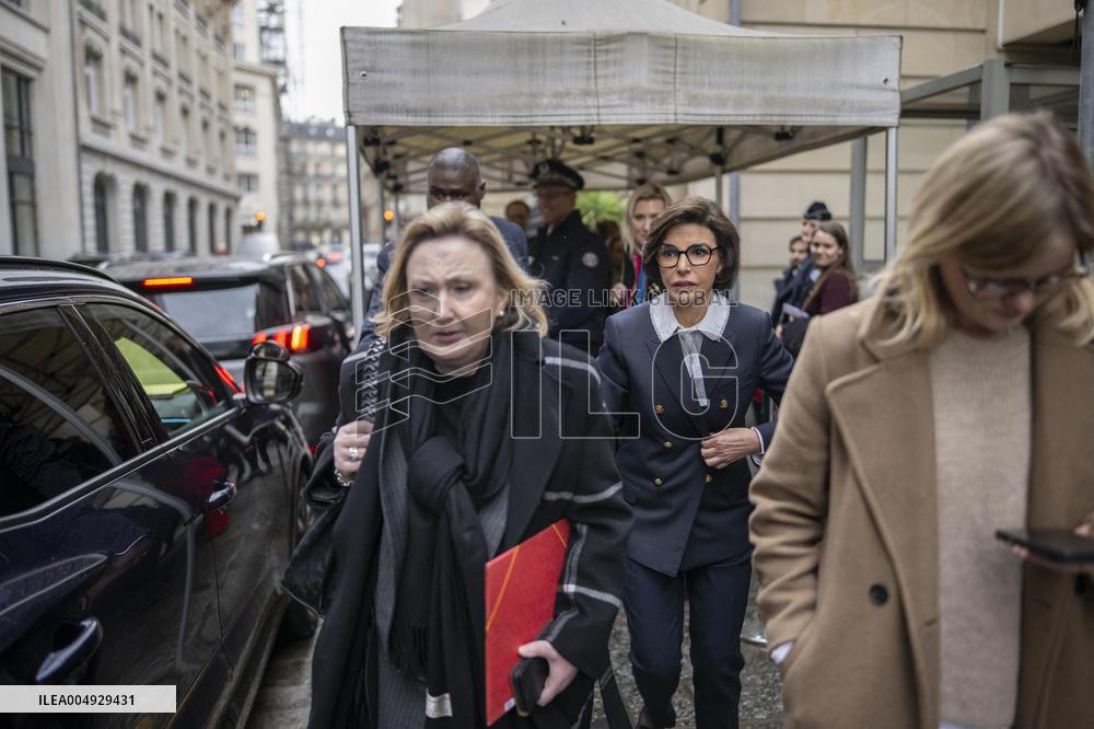 Visit By Rachida Dati And Aurore Berge At Central Police Station - Paris
