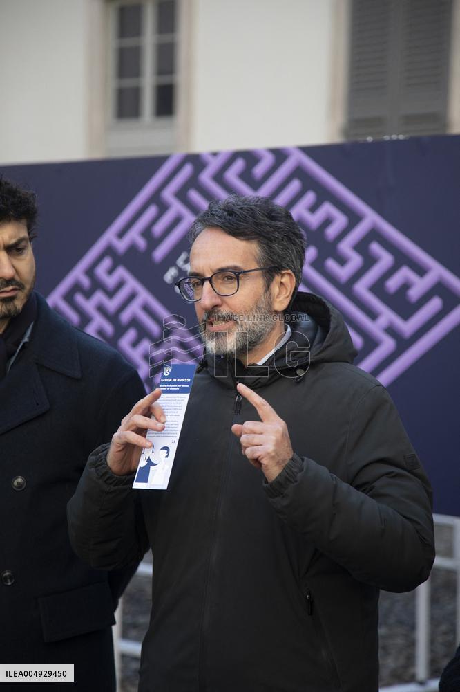 Inauguration Of The "The Labyrinth" Installation at the Royal Palace - Milan