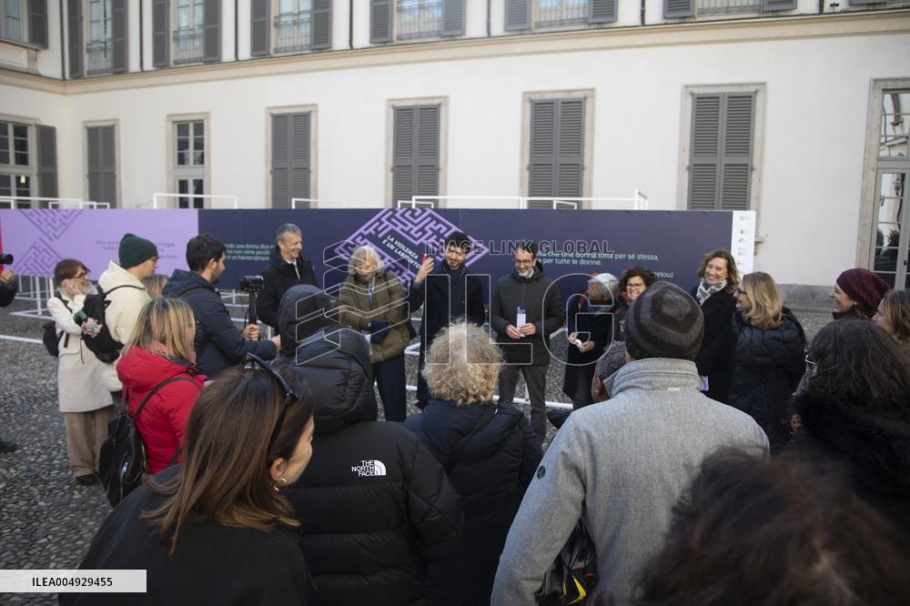 Inauguration Of The "The Labyrinth" Installation at the Royal Palace - Milan