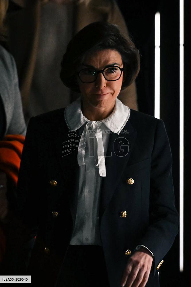 Rachida Dati and Edouard Geffray visit a cinema and a high school in Creteil near Paris FA