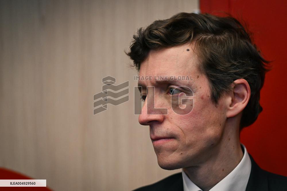 Rachida Dati and Edouard Geffray visit a cinema and a high school in Creteil near Paris FA