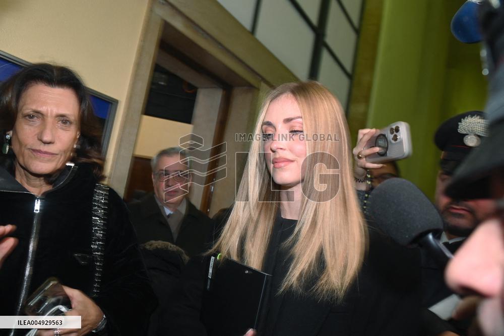 Chiara Ferragni at Her Trial for Fraud - Milan