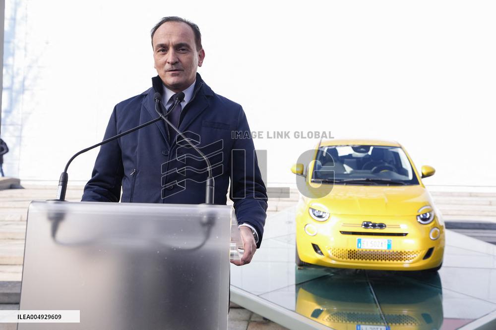 Fiat 500 Hybrid Media Drive In Torino - Italy