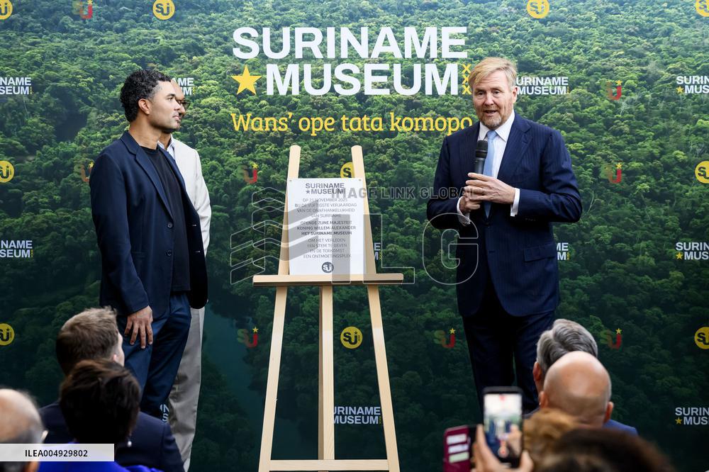 King Willem-Alexander Opens Suriname Museum - Amsterdam