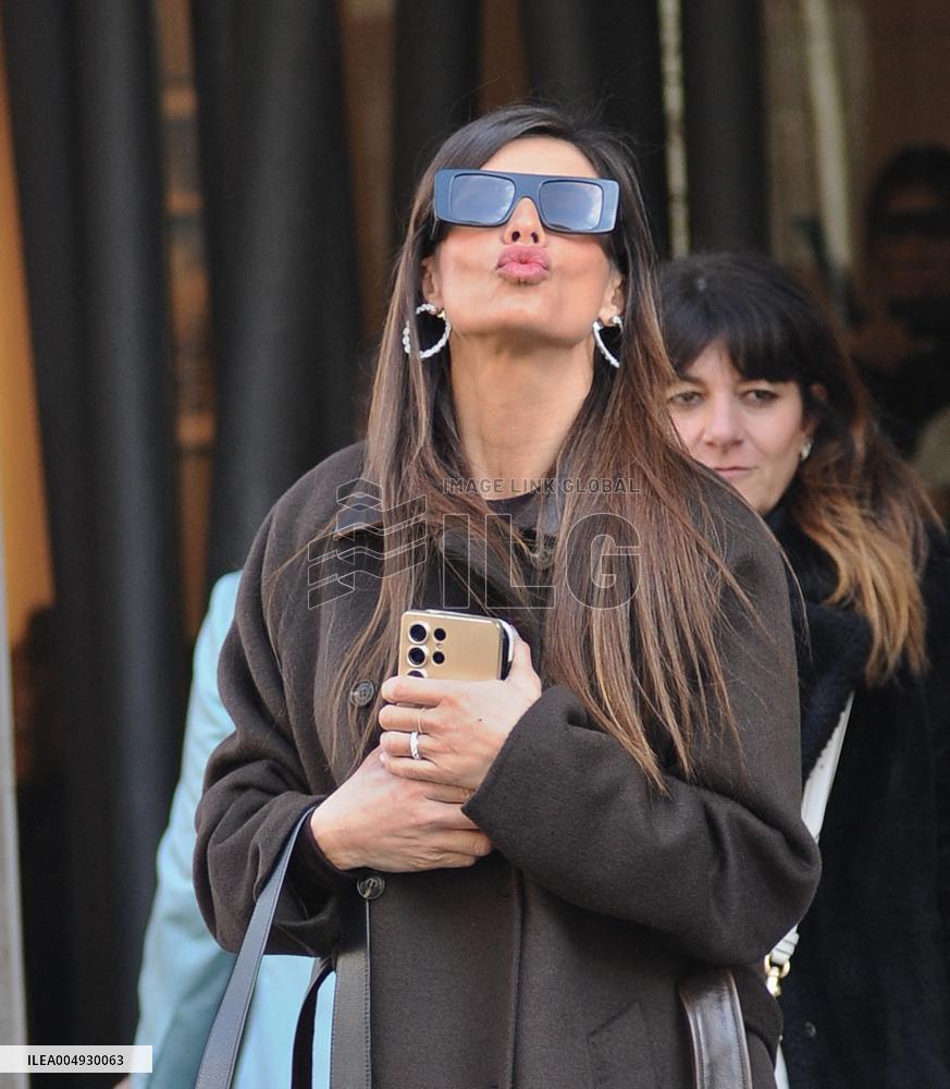 Elisabetta Canalis Leaves Her Hotel - Milan