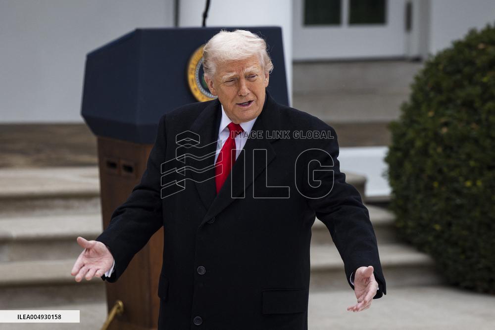 President Trump pardons turkey in the Rose Garden of the White House
