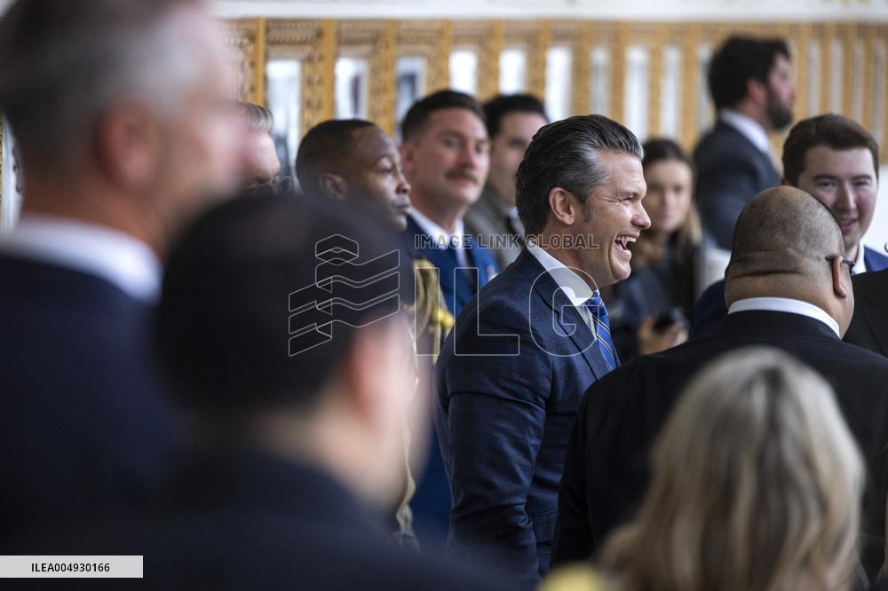 President Trump pardons turkey in the Rose Garden of the White House