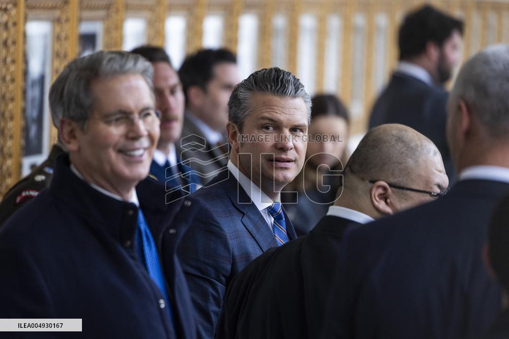 President Trump pardons turkey in the Rose Garden of the White House