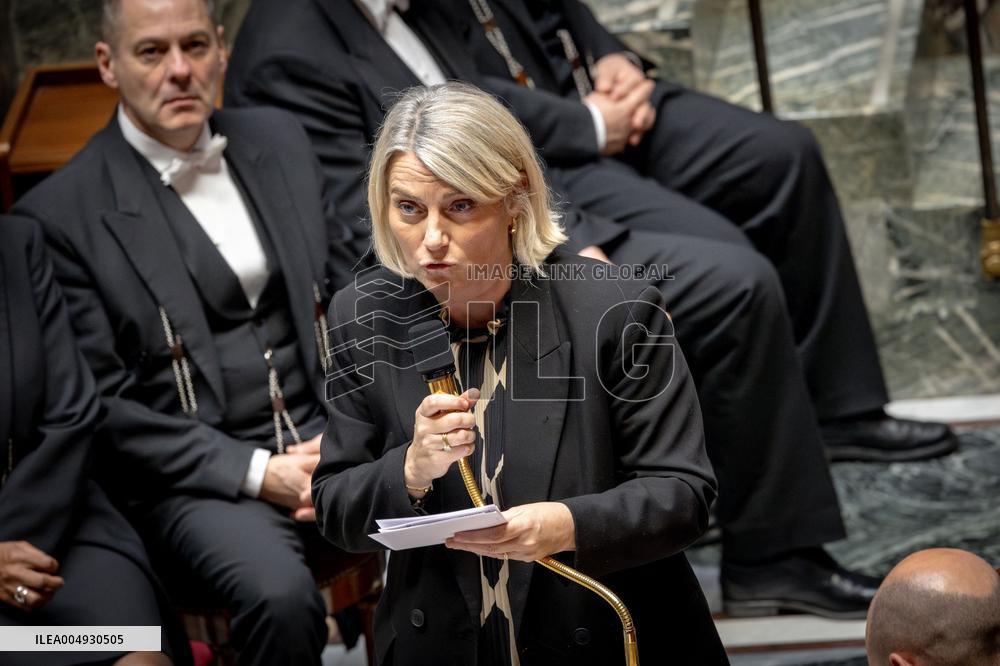 Session of Questions to the Government at the National Assembly - Paris AJ