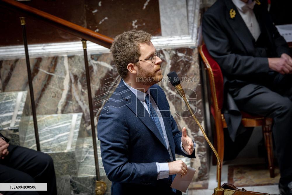 Session of Questions to the Government at the National Assembly - Paris AJ
