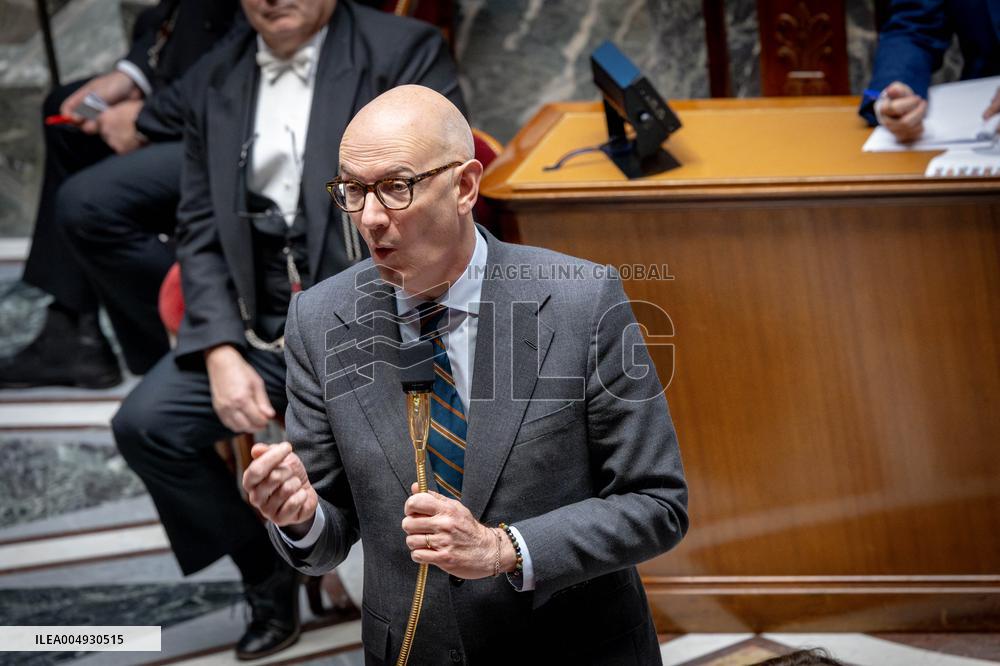 Session of Questions to the Government at the National Assembly - Paris AJ