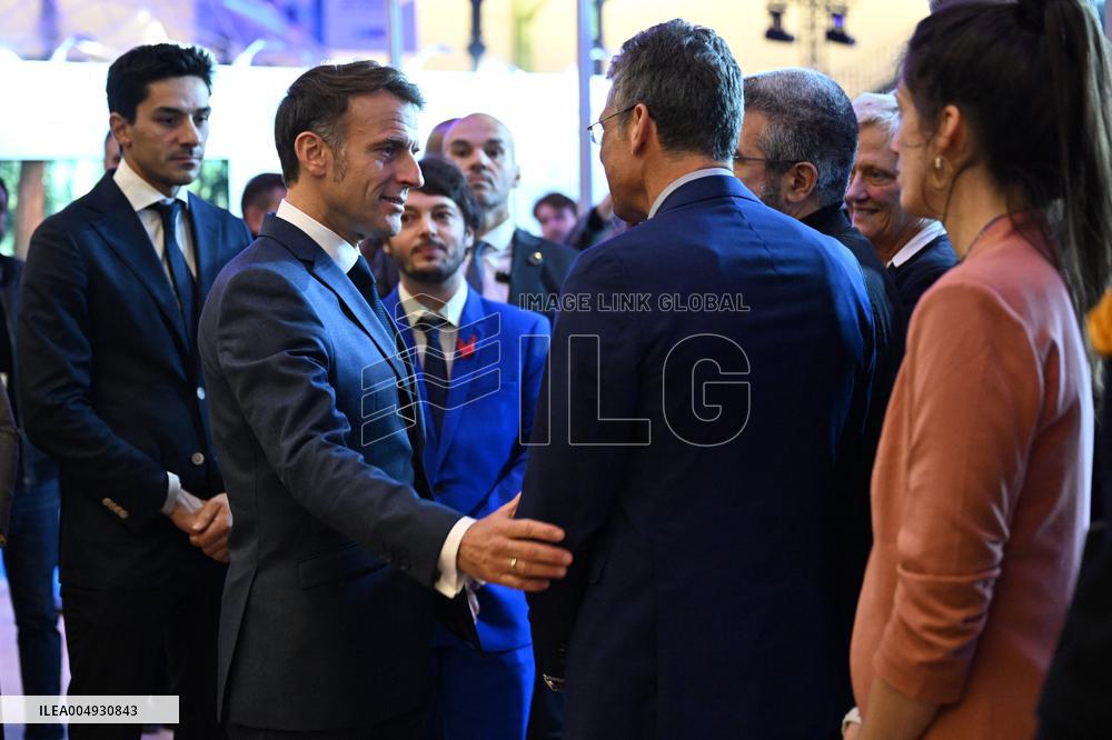 President Macron At Adopt IA - Paris