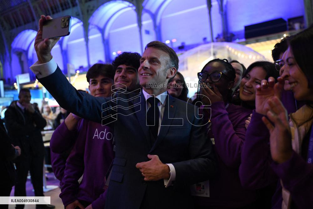 President Macron At Adopt IA - Paris