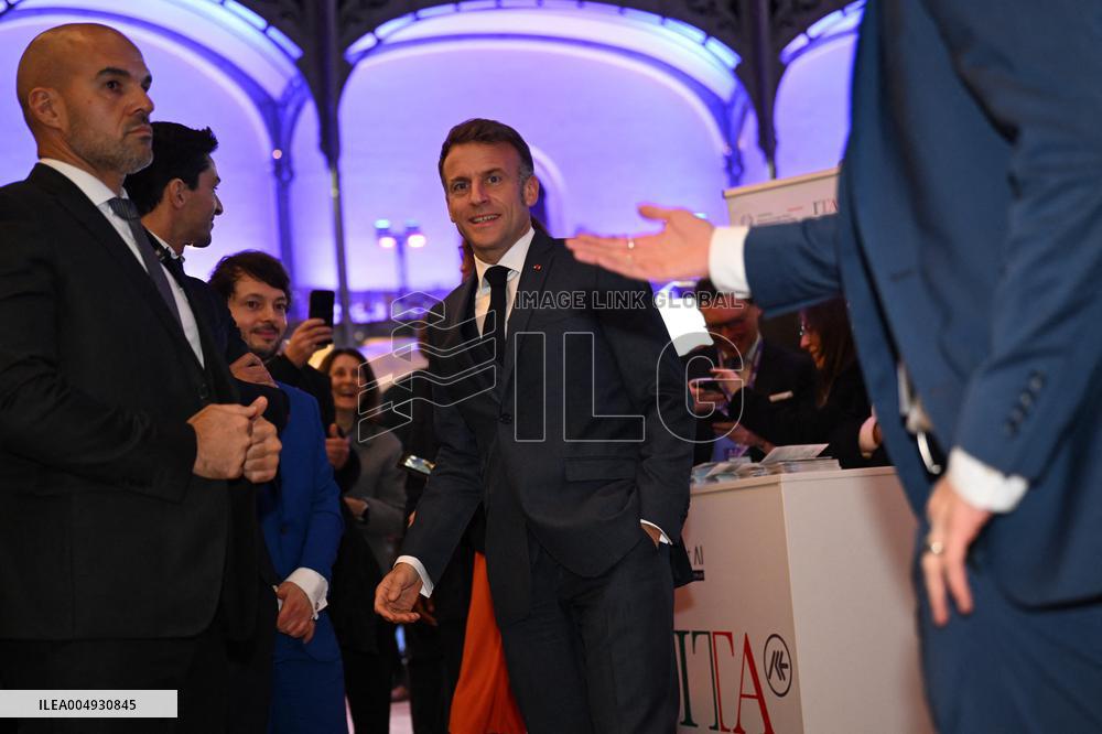 President Macron At Adopt IA - Paris