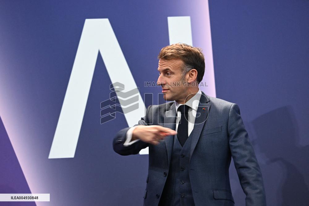 President Macron At Adopt IA - Paris