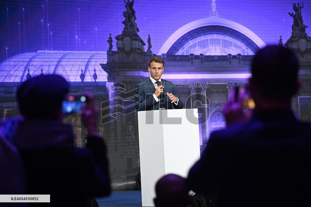 President Macron At Adopt IA - Paris