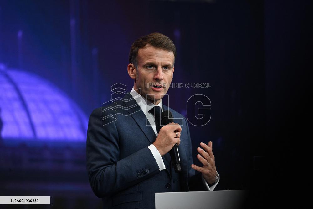 President Macron At Adopt IA - Paris