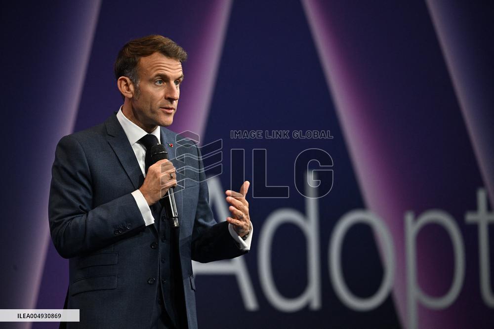President Macron At Adopt IA - Paris