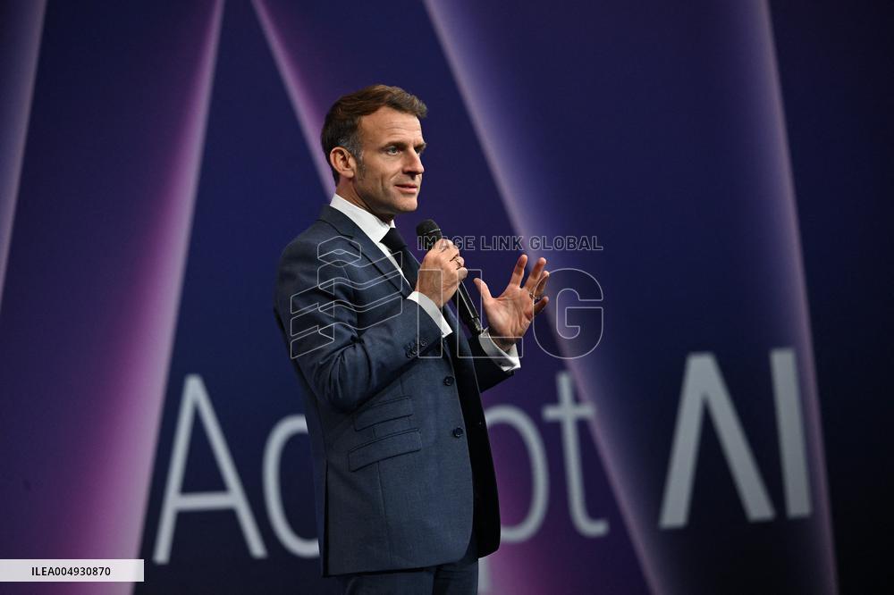 President Macron At Adopt IA - Paris