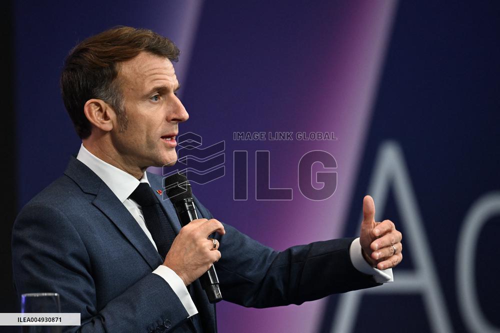 President Macron At Adopt IA - Paris