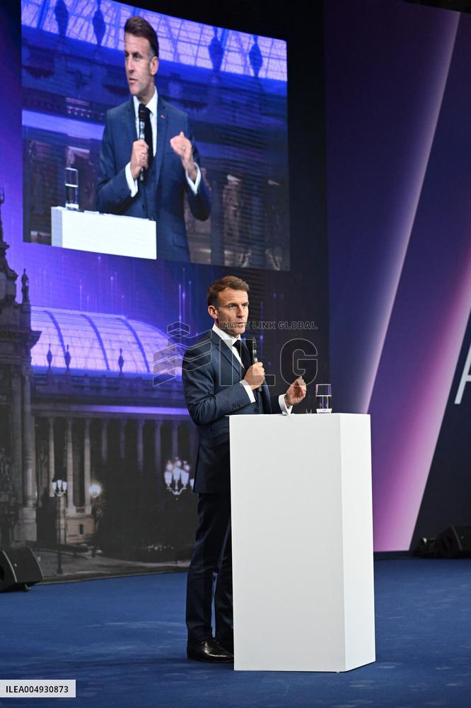 President Macron At Adopt IA - Paris