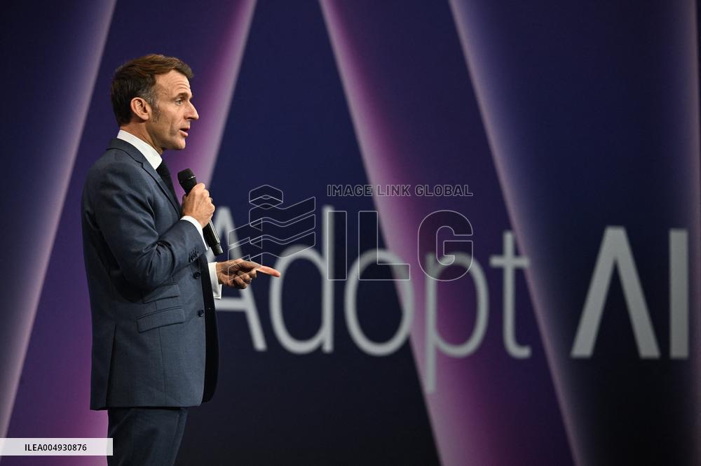 President Macron At Adopt IA - Paris