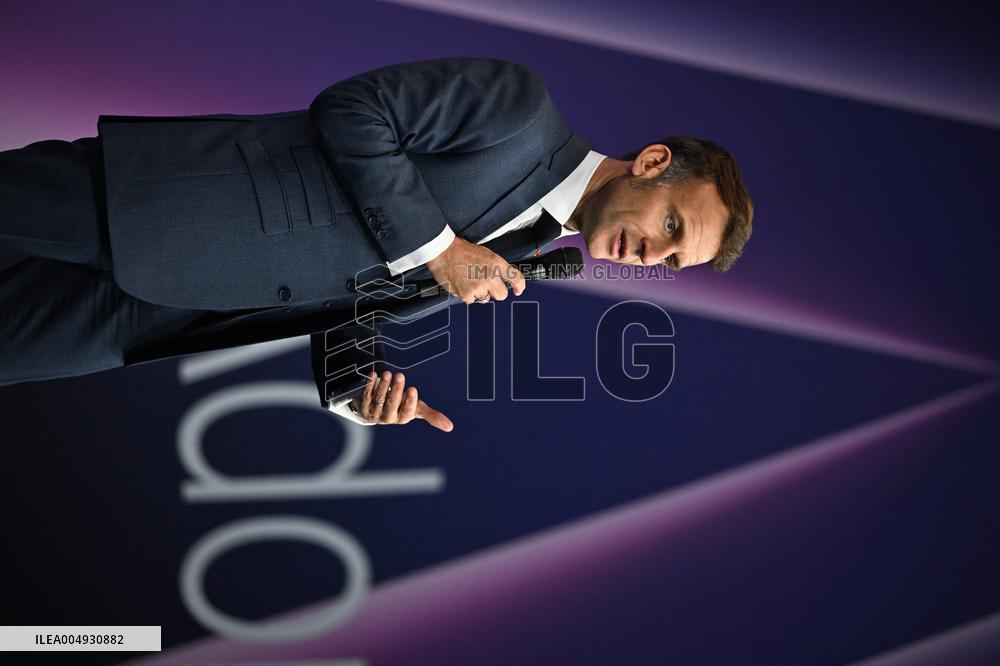 President Macron At Adopt IA - Paris