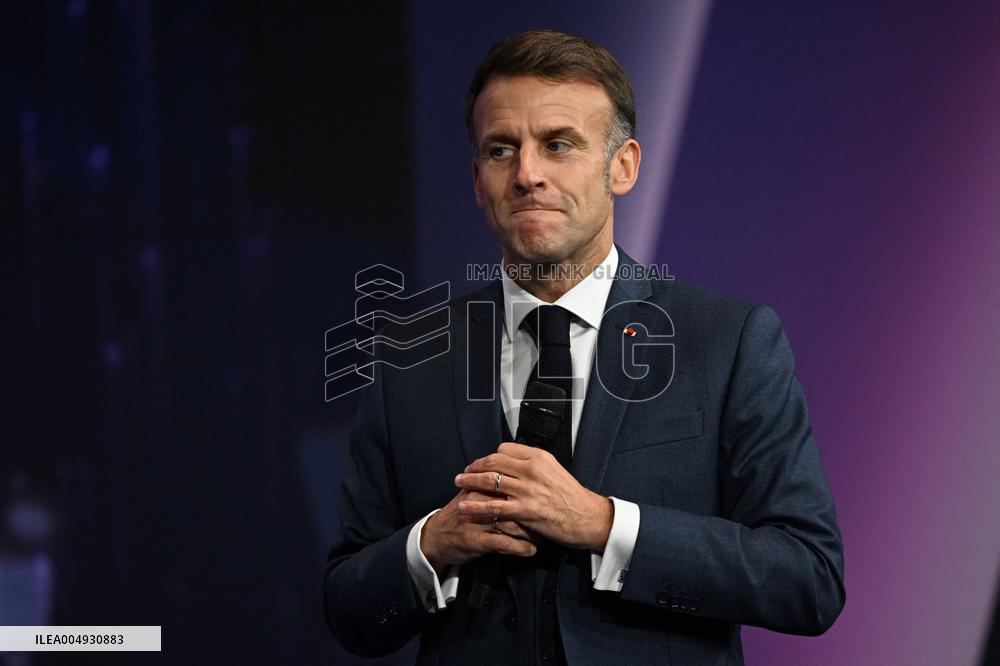 President Macron At Adopt IA - Paris