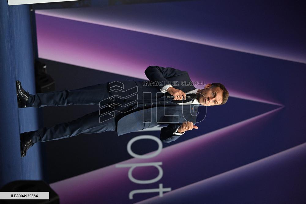 President Macron At Adopt IA - Paris