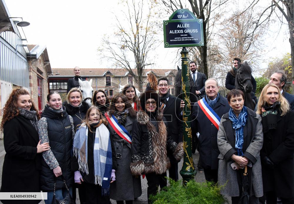Anne Hidalgo Inaugurates The Allee Alexis Gruss - Paris