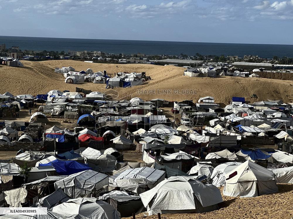 Al Mawasi Storm Destroys Displaced Tents - Gaza