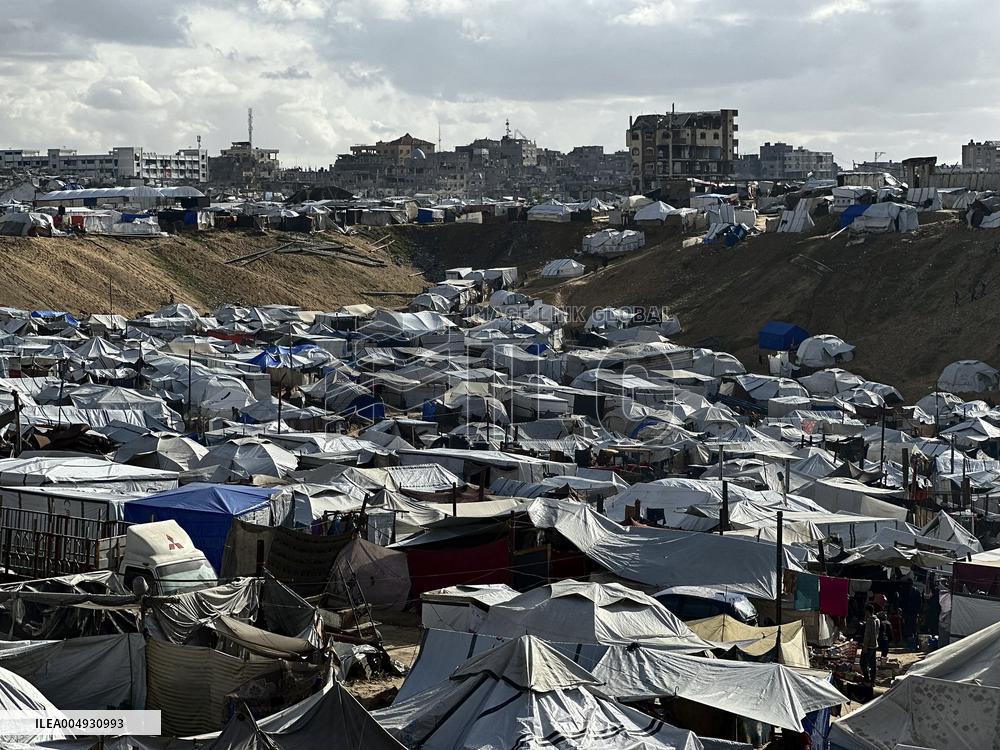 Al Mawasi Storm Destroys Displaced Tents - Gaza