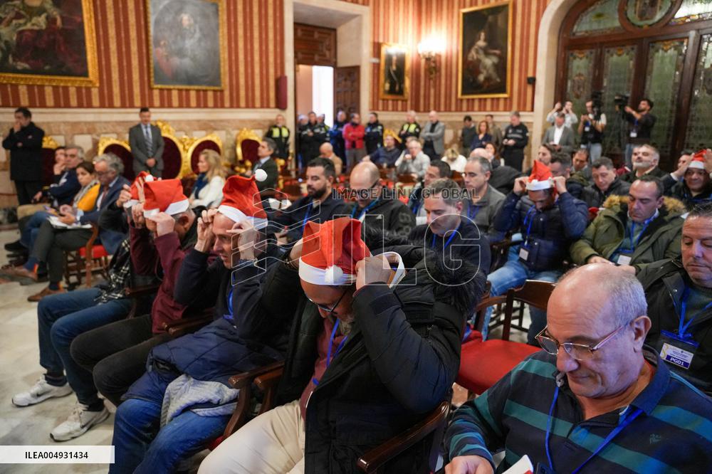 Local Police Protest During City Council Session In Seville - Spain