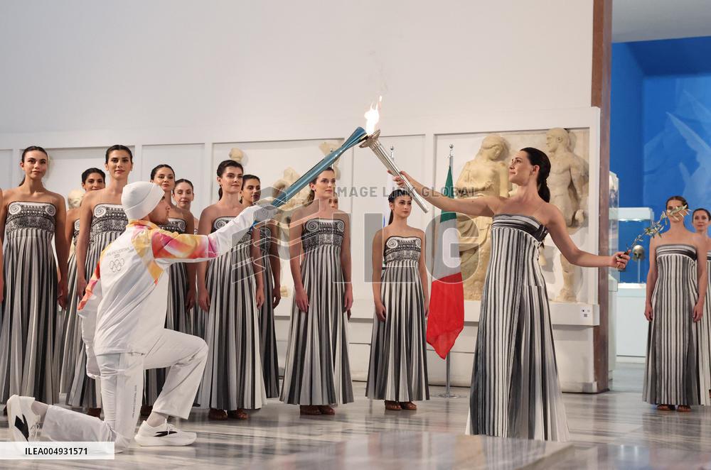 Milan-Cortina 2026 Flame Lighting Ceremony - Greece