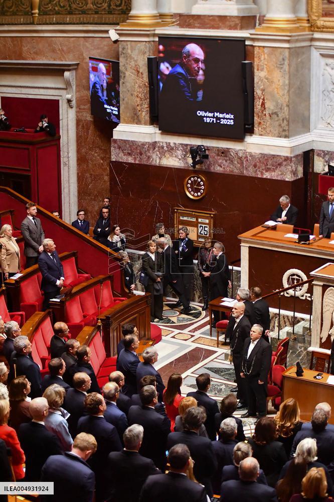 Tribute From the National Assembly to Olivier Marleix - Paris