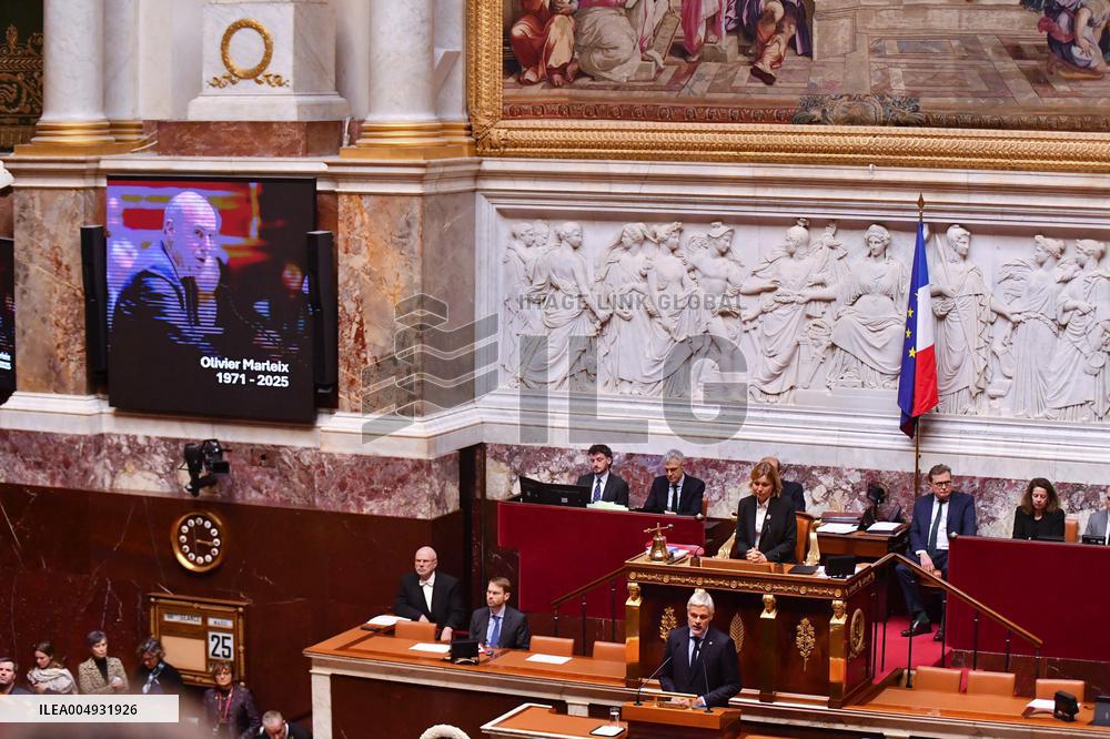 Tribute From the National Assembly to Olivier Marleix - Paris