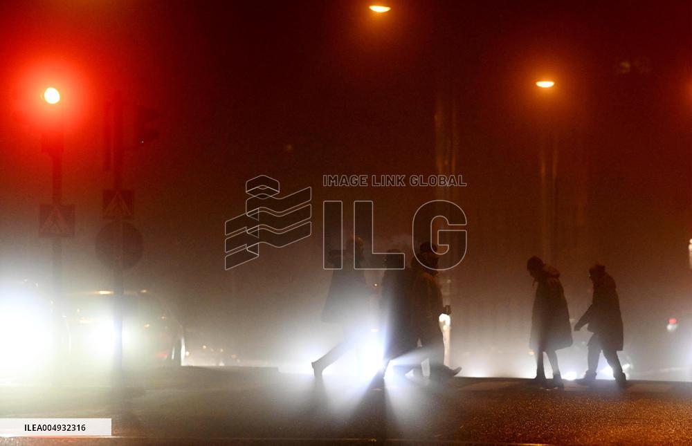 Foggy night in Helsinki