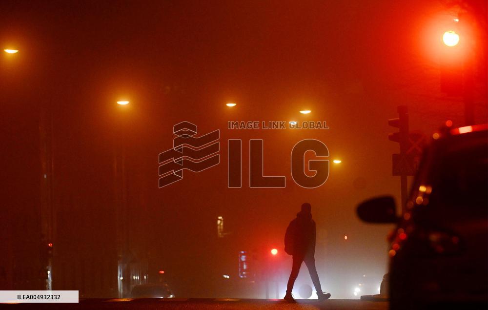 Foggy night in Helsinki