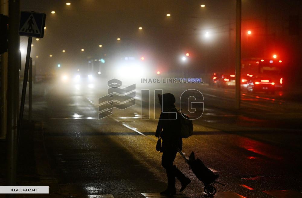 Foggy night in Helsinki