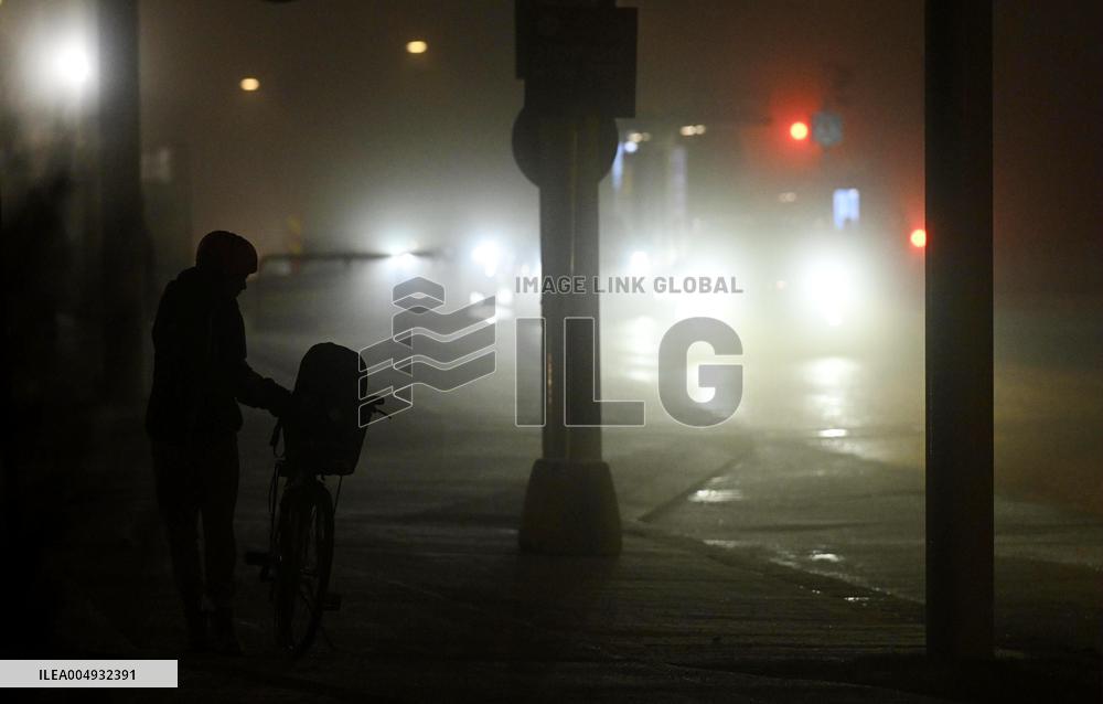 Foggy night in Helsinki