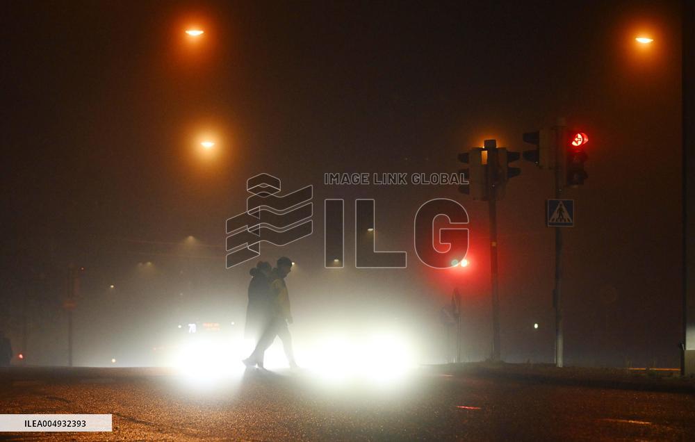 Foggy night in Helsinki