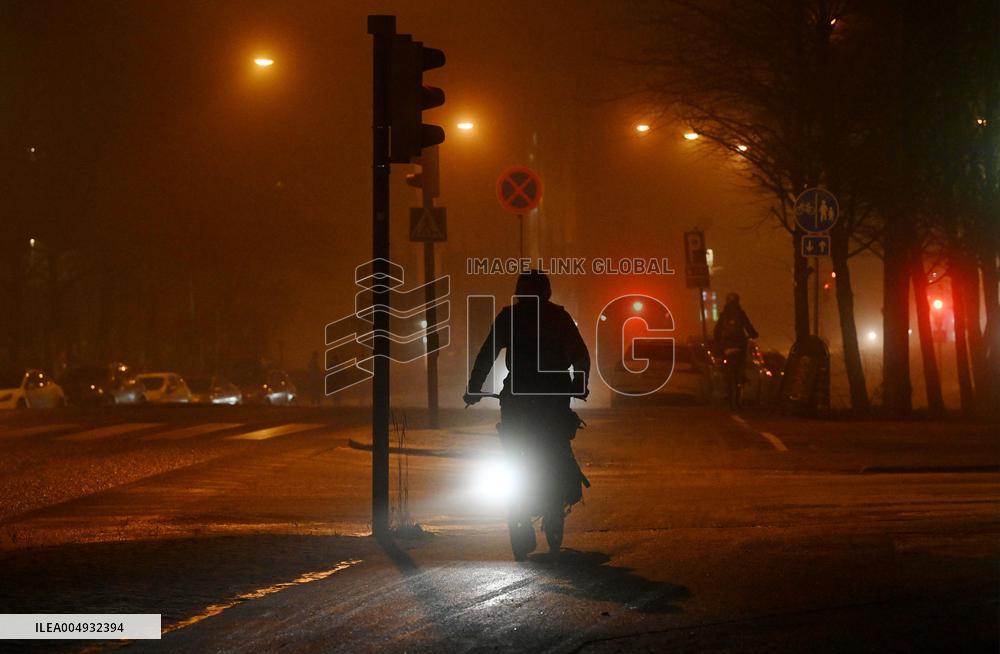 Foggy night in Helsinki