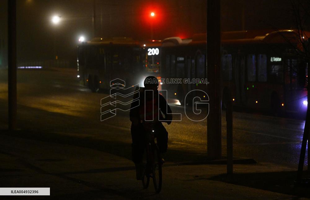 Foggy night in Helsinki