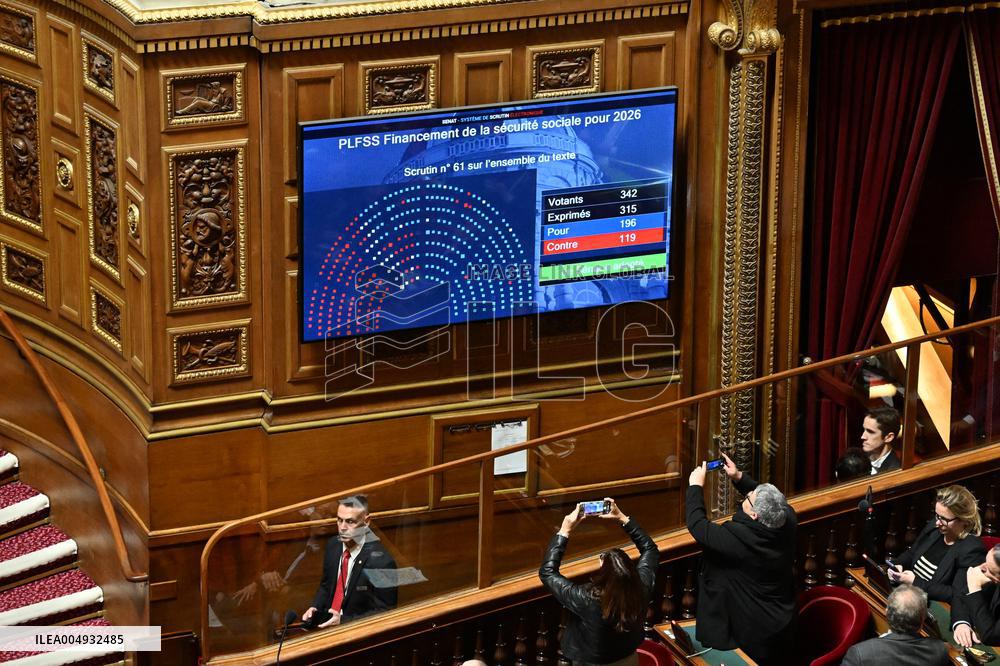Vote Of the Social Security Finance Bill - PLFSS - Paris