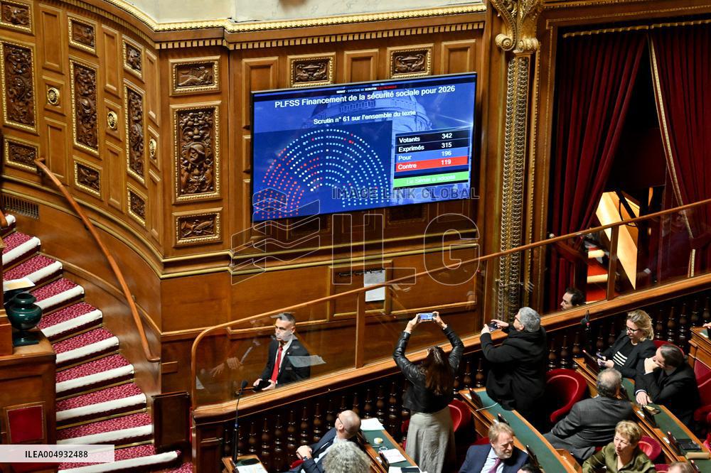 Vote Of the Social Security Finance Bill - PLFSS - Paris