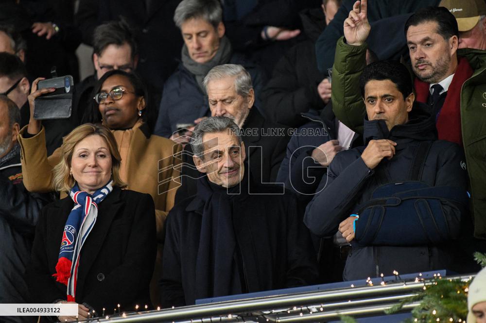 Champions League - Nicolas Sarkozy At PSG Vs Tottenham - Paris