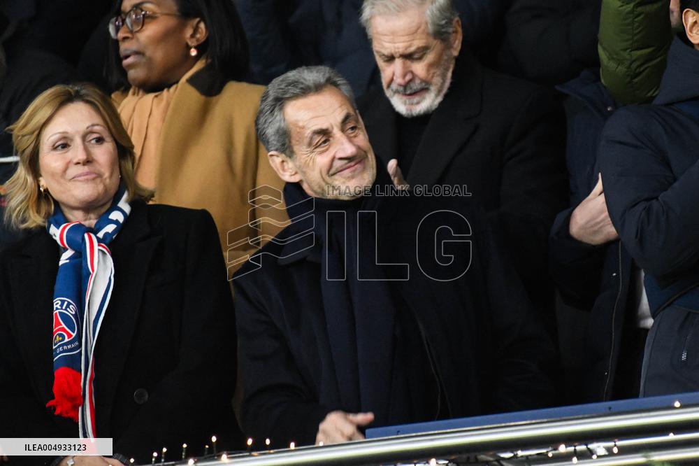 Champions League - Nicolas Sarkozy At PSG Vs Tottenham - Paris