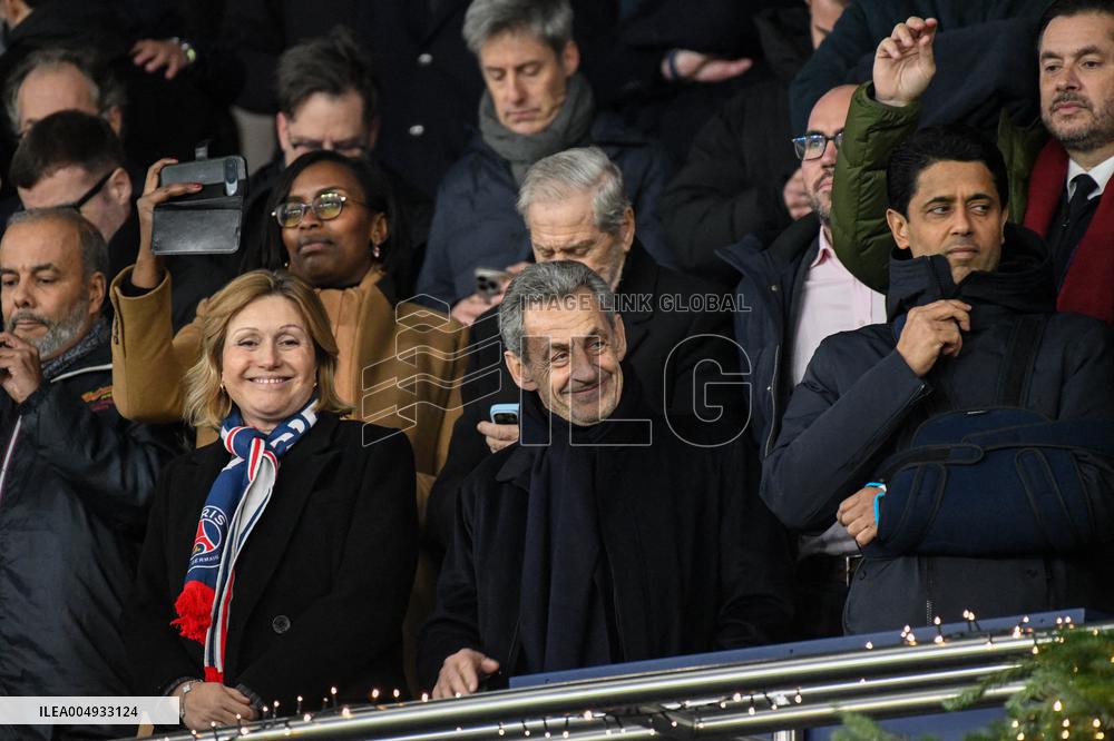 Champions League - Nicolas Sarkozy At PSG Vs Tottenham - Paris